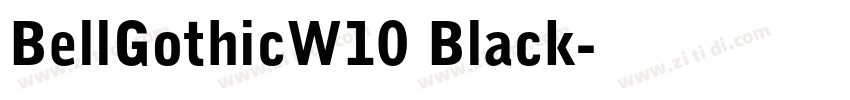 BellGothicW10 Black字体转换